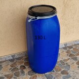 Butoi plastic cu capac si cerc 130 L